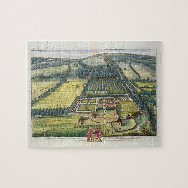 Wytham i länet av Berkshire inristade vid Joha Pussel (Horisontell)