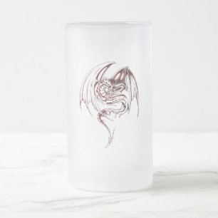 Wyvern Dragon är fantasi mytiska besvär Frostat Ölglas
