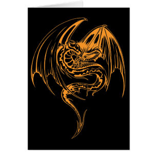 Wyvern Dragon är fantasi mytiska besvär Hälsningskort