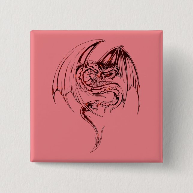 Wyvern Dragon är fantasi mytiska besvär Knapp (Framsida)