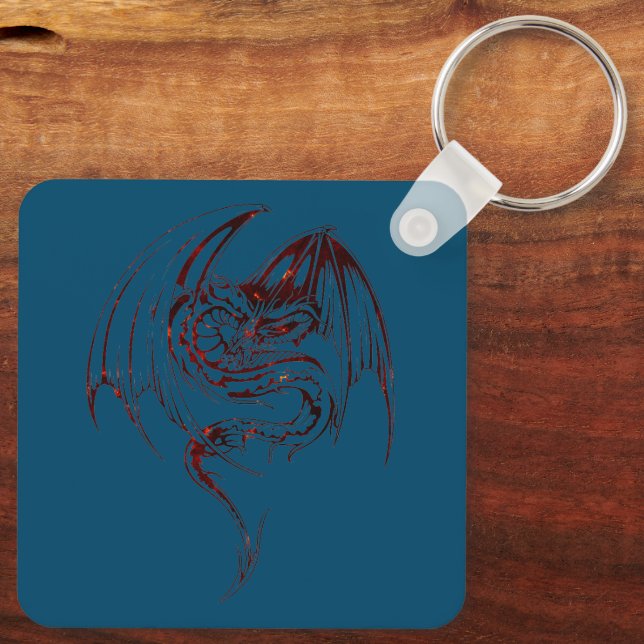 Wyvern Dragon är fantasi mytiska besvär Nyckelring (Baksida)