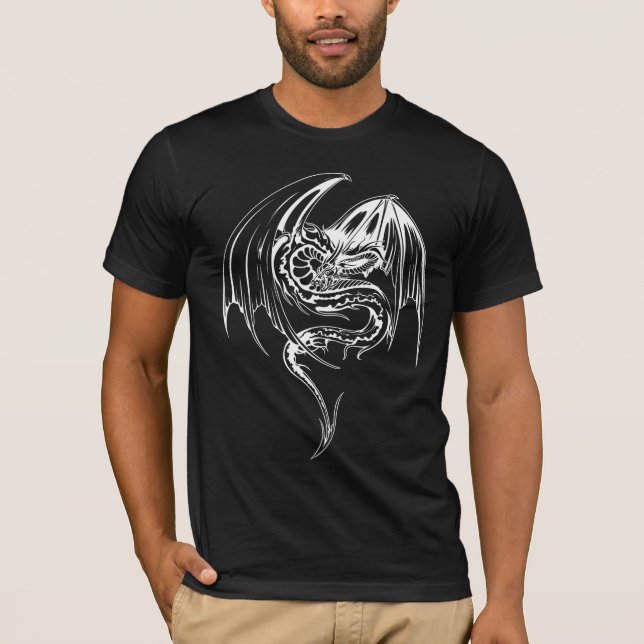 Wyvern Dragon är fantasi mytiska besvär T Shirt (Framsida)