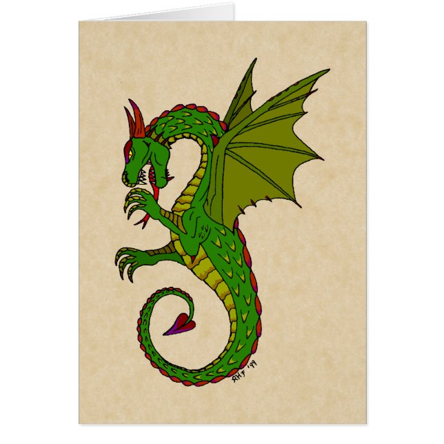Wyvern Greeting Card Hälsningskort (Framsidan)