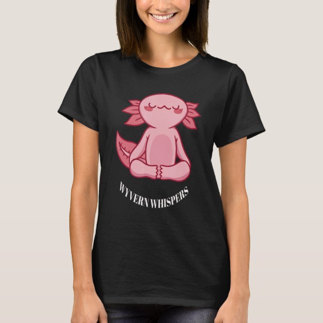 Wyvern Whispers Cute Funny Yoga Dragon Design Pre  T Shirt (Framsida)