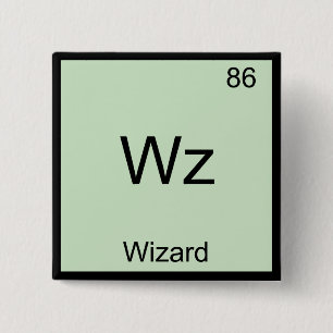 Wz - Trollkarl Roligt Element Kemisymbol T-Shirt Knapp