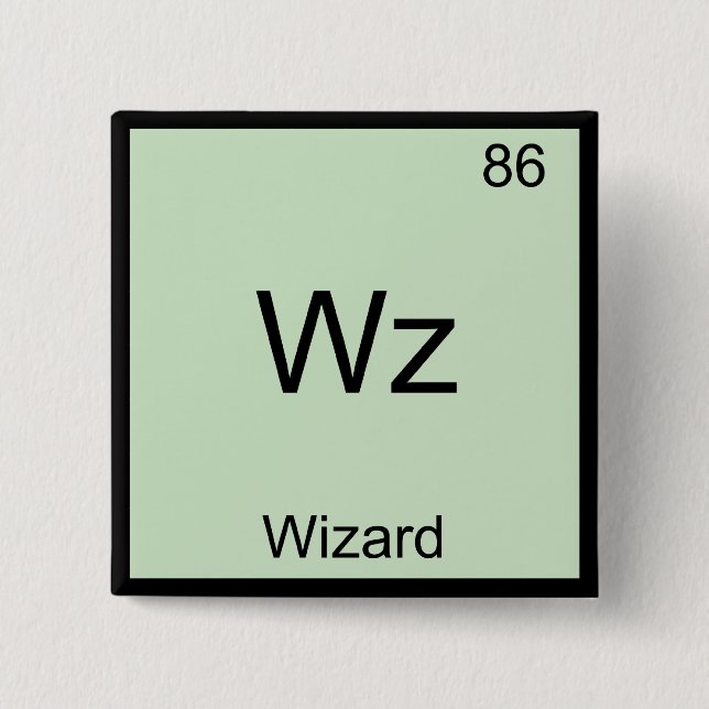 Wz - Trollkarl Roligt Element Kemisymbol T-Shirt Knapp (Framsida)