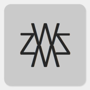 WZSM-Logotyp Fyrkantigt Klistermärke