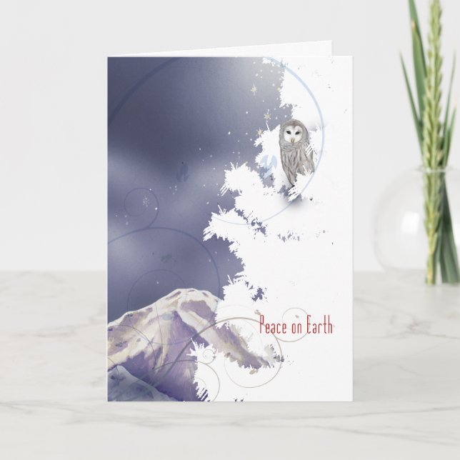 X003 Winter Uggla Helgkort (Framsida)