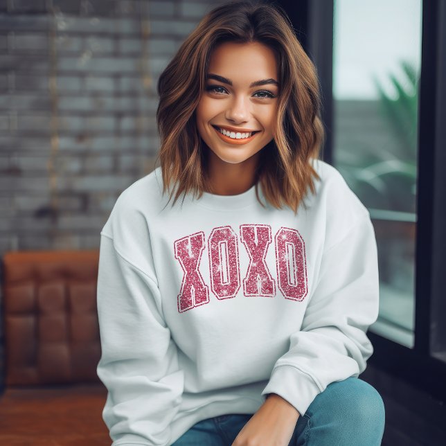 X0X0 i Rosa Glitter T Shirt (Skapare uppladdad)