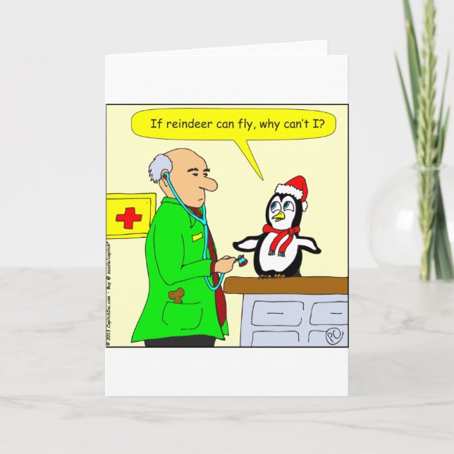 x14 renar kan flyga tecknad helgkort (Framsida)