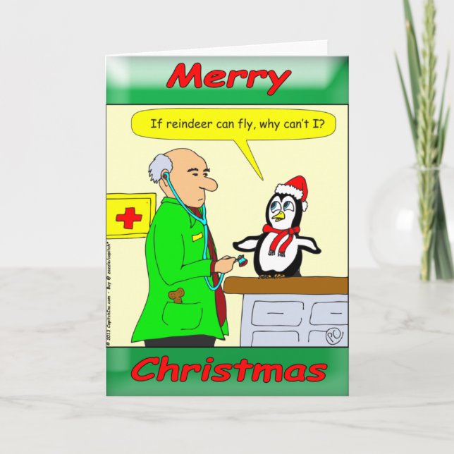 x14 renar kan flyga tecknad helgkort (Framsida)