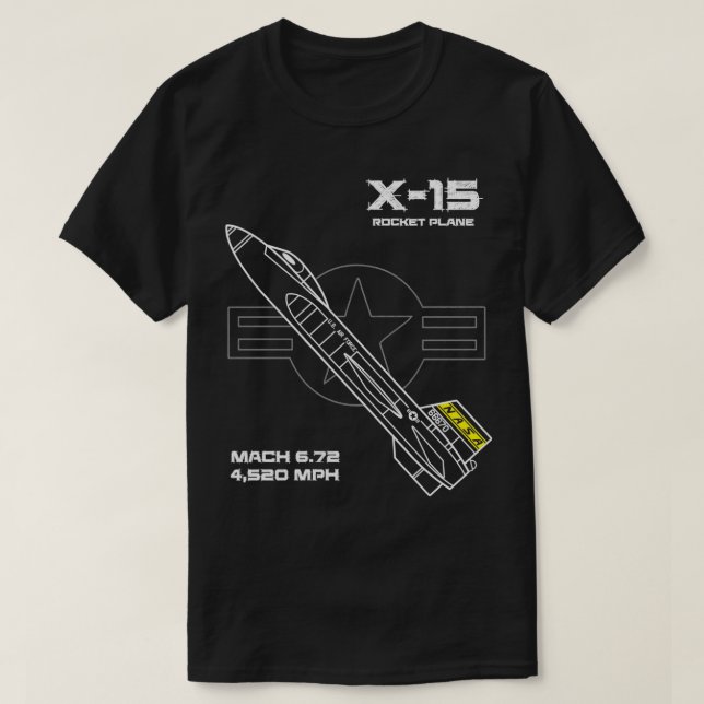 X15 Rocket Flygplan T Shirt (Design framsida)