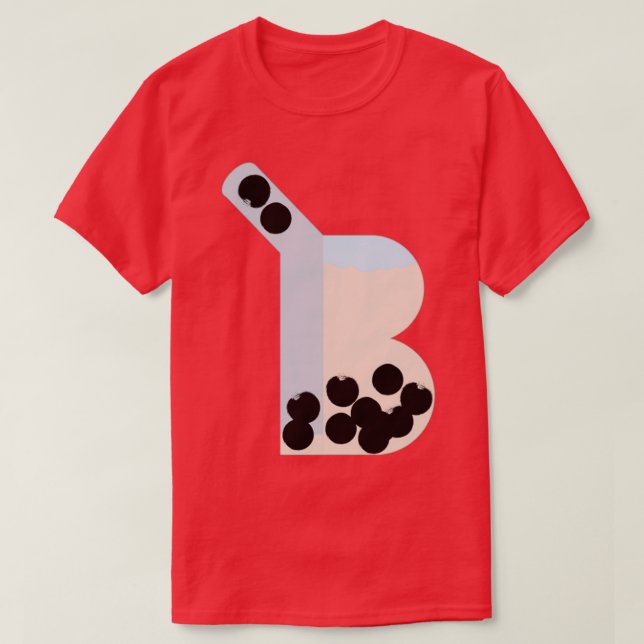 x27 Bx27 för Boba Mjölk Tea T Shirt (Design framsida)