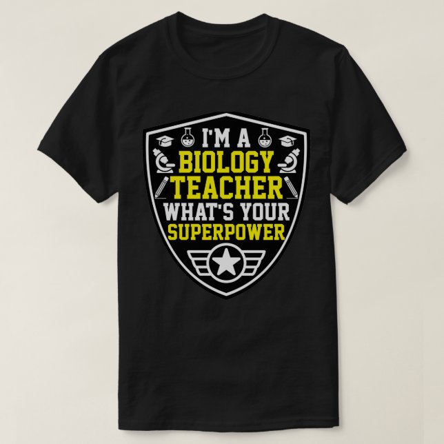 x27 m biologilärare, oavsett vilken x27-bitars din t shirt (Design framsida)