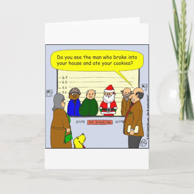 x27 Santa fattig in i din tecknad Helgkort (Framsida)