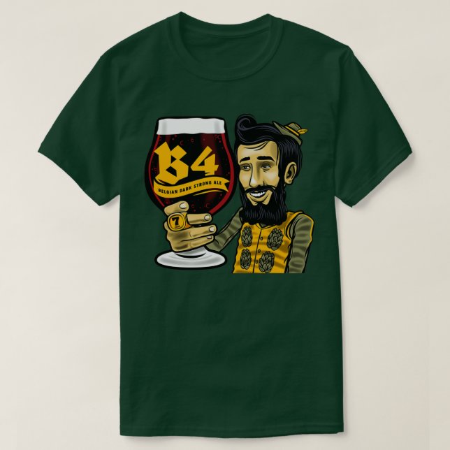 x27B4x27 Belgisk Mörk Stark Ale t Shirt (Design framsida)