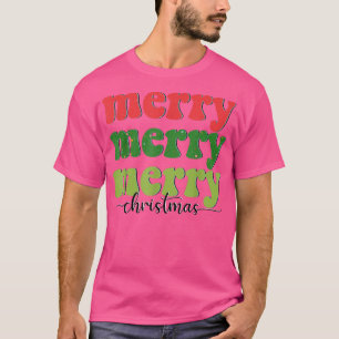 x3rd Retro God jul jul Vibes Pajama Famil T Shirt