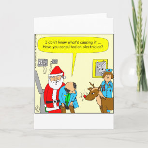 x48 Santa tar Rudolph till doktor-tecknaden Helgkort
