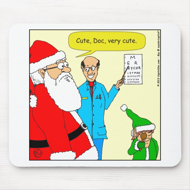 x80 söt öga doktor-tecknad musmatta (Framsidan)