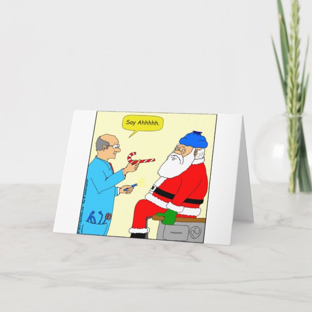 x85 Santa say ahh Tecknad Helgkort (Framsida)