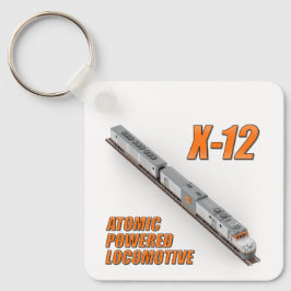 X-12 Atomdriven Lokomotiv Nyckelring med Dubbla Si