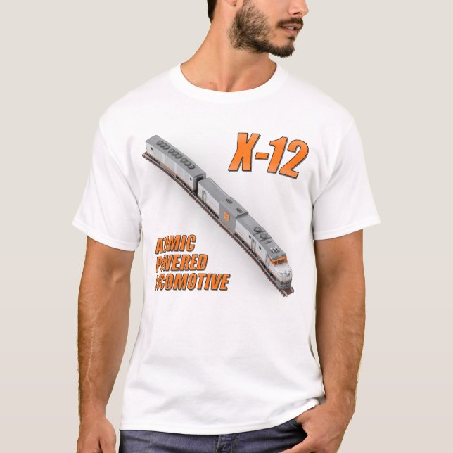 X-12 Atomdriven Lokomotiv T-Shirt (Framsida)
