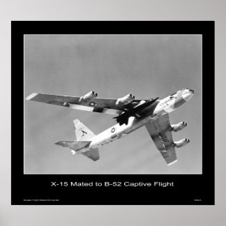 X-15 mated to a B-52 in captivebolag - NASA Poster