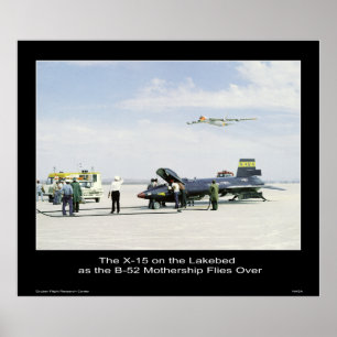 X-15 på Lakebed som moderskepp B-52 Poster