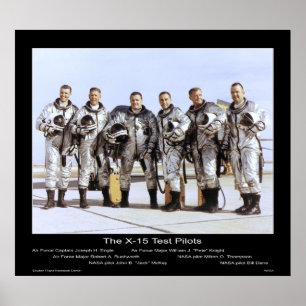 X-15-testpiloterna - NASA Poster