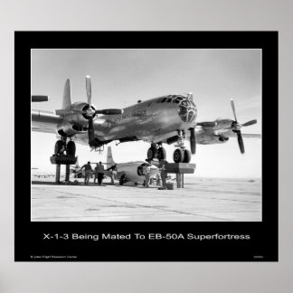 X-1-3 är parad till EB-50A-fästningen Poster