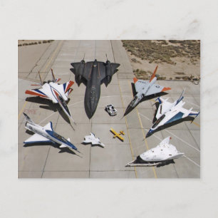 X-31, F-15S/MTD, SR-71, F-106, F-16XL-vykort Vykort