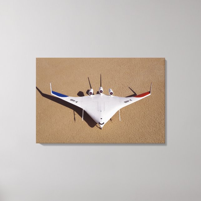 X-48B Kokroppen Vinge utan bemannat luftfartyg for Canvastryck (Framsida)