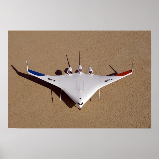 X-48B Kokroppen Vinge utan bemannat luftfartyg for Poster (Framsidan)