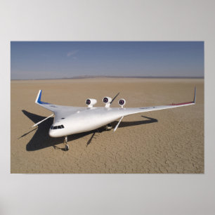 X-48B Obemannad luftfart fordon i blandad Vinge Poster