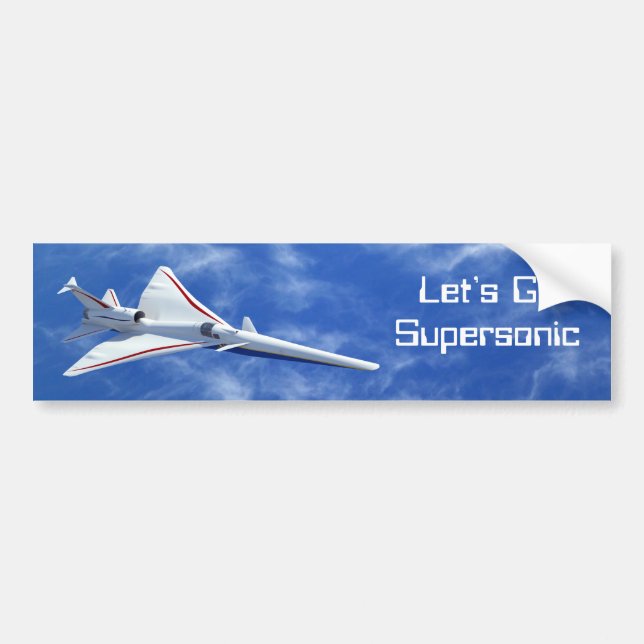 X-59 Supersonic Jet-flygplan med låg starthastighe Bildekal (Framsidan)