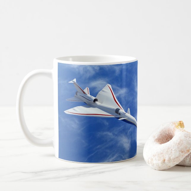 X-59 Supersonic Jet-flygplan med låg starthastighe Kaffemugg (Med munk)