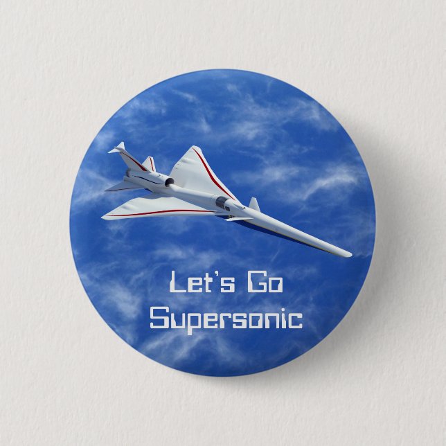 X-59 Supersonic Jet-flygplan med låg starthastighe Knapp (Framsida)
