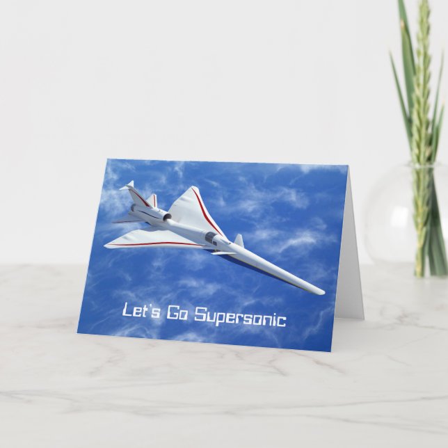 X-59 Supersonic Jet-flygplan med låg starthastighe Kort (Framsida)