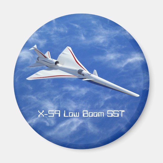 X-59 Supersonic Jet-flygplan med låg starthastighe Magnet (Framsidan)