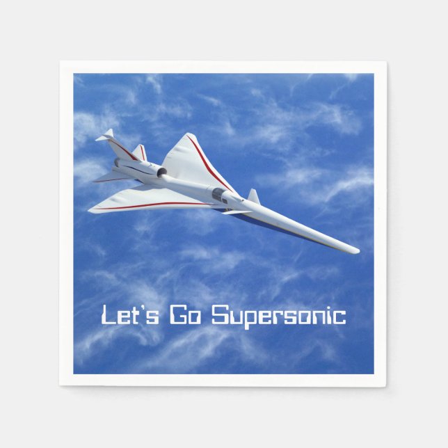 X-59 Supersonic Jet-flygplan med låg starthastighe Pappersservett (Framsidan)