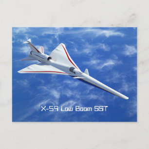 X-59 Supersonic Jet-flygplan med låg starthastighe Vykort