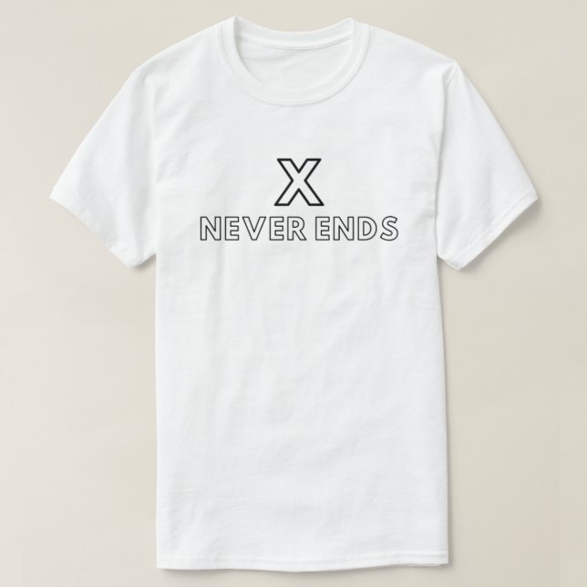 X_Aldrig slutar _Oändlighet T Shirt (Design framsida)