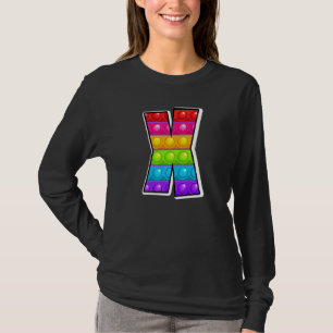 X Cutest Capital Brev x Alphabet Funny Poppin Ki T Shirt