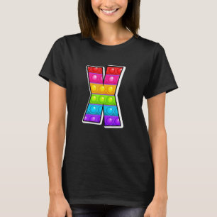 X Cutest Capital Brev x Alphabet Funny Poppin Ki T Shirt