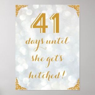 X dagar tills hon är Hitched! Poster