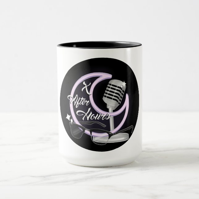 X efter timmars poddsändning mugg (Center)