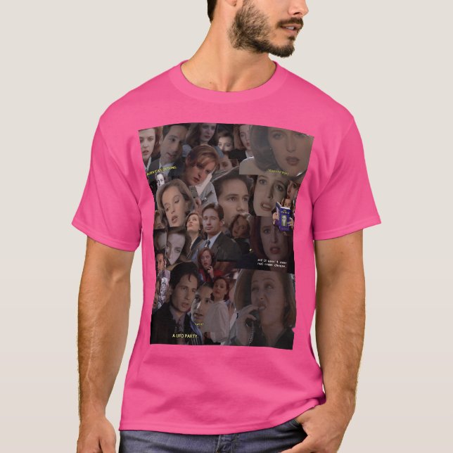 X-filer Mulder och Scully Collage T Shirt (Framsida)