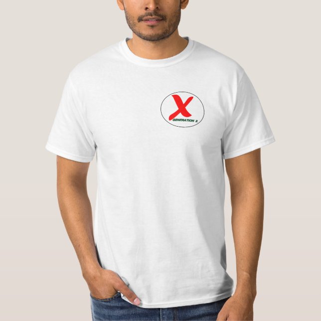 X-generation T-shirt-logotyp T Shirt (Framsida)