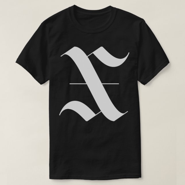 X gothistoriskt monogram t shirt (Design framsida)