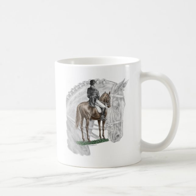 X-Halt Salute Dressage Horse Kaffemugg (Höger)